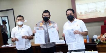 konferensi pers kasus rusun Cengkareng di Bareskrim Polri