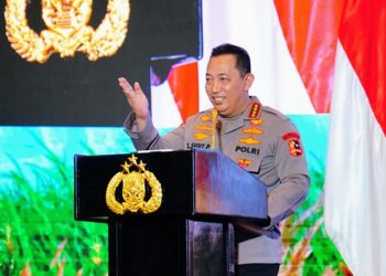 Kapolri Jenderal Listyo Sigit Prabowo memberikan arahan pada Rapim Polri di The Tribrata, Jakarta Selatan