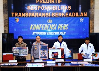 Konpers Dittipidsiber Bareskrim Polri terkait penangkapan pelaku penyebar video deepfake Presiden