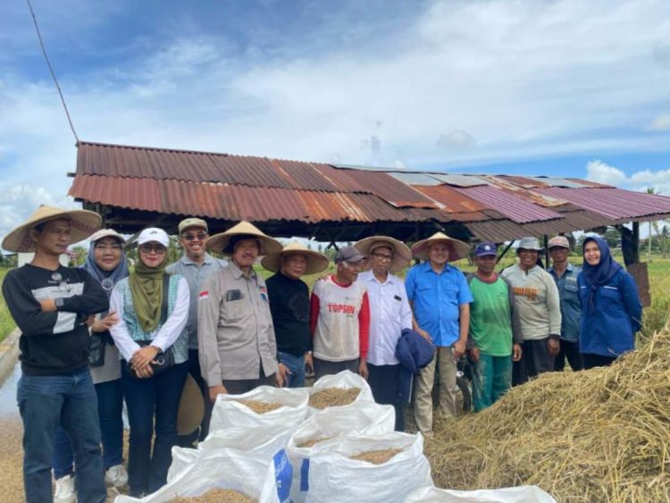 Sekjen DPN HKTI Manimbang Kahariady bersama para petani di Kelurahan Pulau Atas, Kecamatan Sambutan, Kota Samarinda