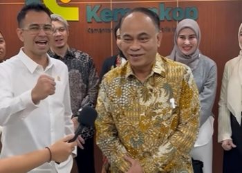 Raffi Ahmad bersama Menkop Budi Ari Setiadi