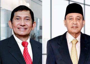 Kiri: Direktur Utama MIND ID Maroef Sjamsoeddin. Kanan: Komisaris Utama MIND ID Fuad Bawazier