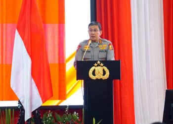 Wakapolri Komjen Pol. Ahmad Dofiri menyampaikan amanat Kapolri Jenderal Polisi Listyo Sigit Prabowo dalam acara Pembekalan kepada Seluruh Kapolres se-Indonesia