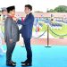 Presiden Republik Prancis, Emmanuel Macron, menganugerahkan Grand Croix de la Légion d’Honneur kepada Presiden Republik Indonesia, Prabowo Subianto, di Lapangan Pancasila, Akademi Militer (Akmil) Magelang, Jawa Tengah, Kamis siang, 29 Mei 2025.