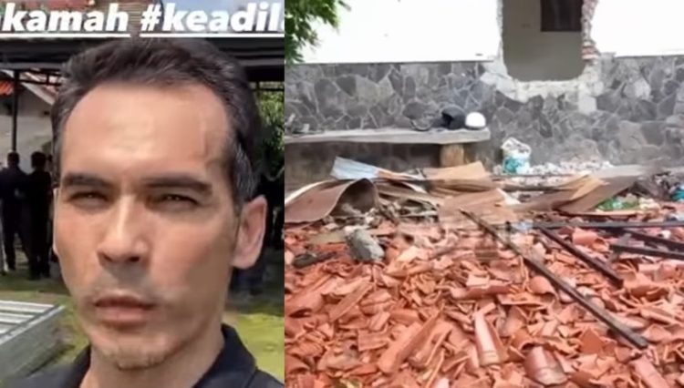 Aktor Atalarik Syah dan kondisi rumahnya yang dibongkar aparat