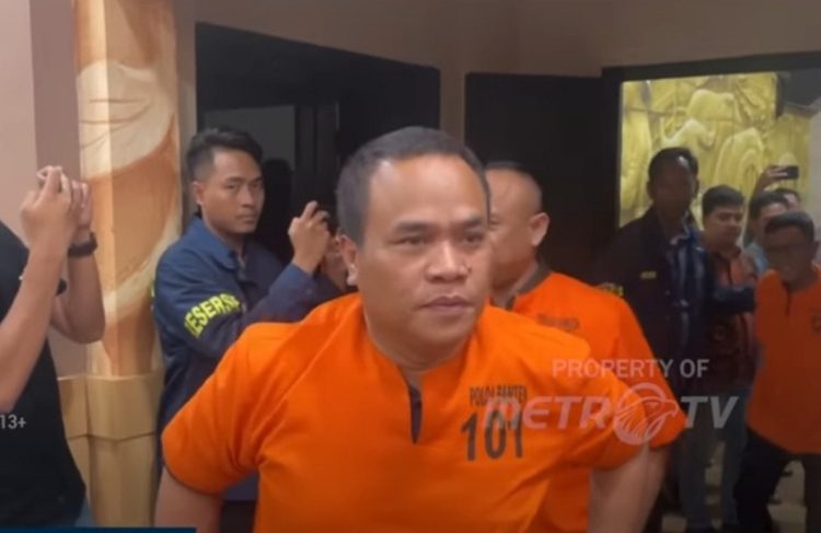 Ketua Kadin Kota Cilegon Muhammad Salim ditahan Polda Banten/Tangkap layar YouTube Metro TV