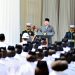 Presiden Republik Indonesia, Prabowo Subianto berpidato sebagai Inspektur Upacara pada Upacara Peringatan Hari Lahir Pancasila di Gedung Pancasila, Kementerian Luar Negeri, Jakarta