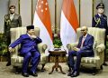 Presiden RI Prabowo Subianto melakukan courtesy call dengan Presiden Singapura, Tharman Shanmugaratnam, di Parliament House Singapura, pada Senin, 16 Juni 2025