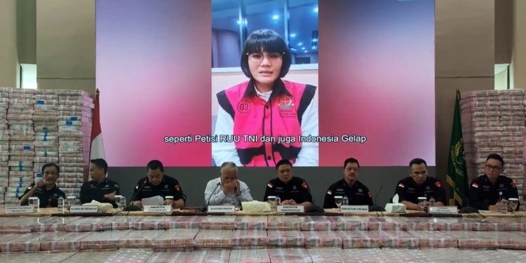 Capture permintaan maaf terbuka Marcella Santoso di Kejaksaan Agung