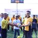Kapolres Garut AKBP Mochamad Fajar Gemilang membuka resmi Turnamen Mini Soccer Antar Satker Meriahkan Hari Bhayangkara ke-79di Lapangan Mandala Soccer, Selasa (24/6/2025).