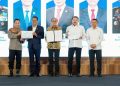 Kesepakatan dan Pembubuhan paraf DIM RUU KUHAP oleh Menteri Hukum (Menkum), Supratman Andi Agtas; Ketua Mahkamah Agung, Sunarto; Jaksa Agung, ST Burhanuddin; Kapolri Listyo Sigit Prabowo; dan Wakil Menteri Sekretariat Negara, Bambang Eko Suhariyanto, Senin (23/6/2025) di gedung Kementerian Hukum Kemenkum.