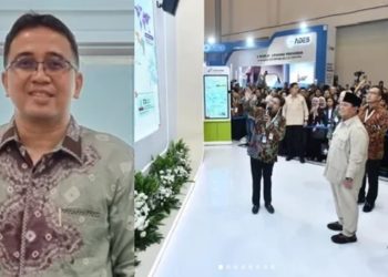Kiri: Oki Muraza. Kanan: Oki Muraza di hadapan Presiden Prabowo Subianto dalam momen IPA Convex 2025 di Jakarta Mei 2025 lalu.