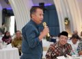 Bey Machmudin dalam acara peluncuran buku buku inspiratif “364+1 Inspirasi Harian”, karya Prof. Dr. Achmad Tjahja N., SP., MP., CFrA., PIA., CACP., CHI., di Wisma Elang Laut (WEL), Menteng, Jakarta Pusat, pada Sabtu (26/7/2025)