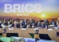 Presiden Republik Indonesia, Prabowo Subianto, menghadiri sesi pleno Konferensi Tingkat Tinggi (KTT) BRICS 2025 yang digelar di Museum of Modern Art (MAM), Rio de Janeiro, Brasil, pada Minggu, 6 Juli 2025