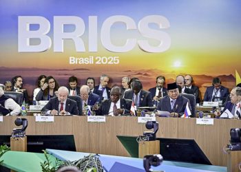 Presiden Republik Indonesia, Prabowo Subianto, menghadiri sesi pleno Konferensi Tingkat Tinggi (KTT) BRICS 2025 yang digelar di Museum of Modern Art (MAM), Rio de Janeiro, Brasil, pada Minggu, 6 Juli 2025