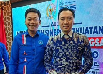 Ketua Panitia Munas 1 BMI, R. Aditiya Utama bersama Ketua Fraksi Partai Demokrat Edhie Baskoro Yudhoyono (Ibas)/Istimewa