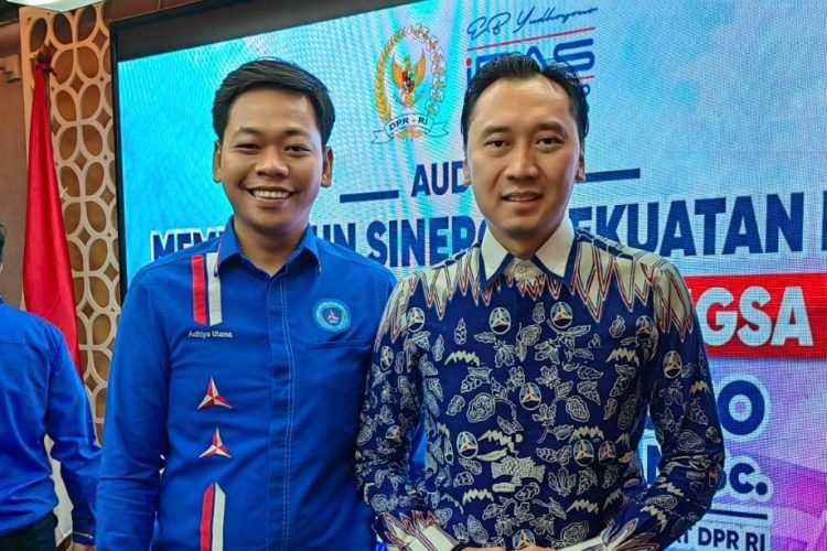 Ketua Panitia Munas 1 BMI, R. Aditiya Utama bersama Ketua Fraksi Partai Demokrat Edhie Baskoro Yudhoyono (Ibas)/Istimewa