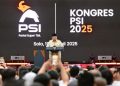 Presiden Prabowo Subianto memerintahkan Kapolri dan Kejagung tindak tegas pelaku kasus beras oplosan saat memberi sambutan dalam Kongres Partai Solidaritas Indonesia (PSI) di Kota Solo pada Minggu, 20 Juli 2025/presidenri.go.id