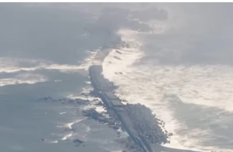 Rekaman tsunami menghantam Ruia usai gempa magnitudo 8,7