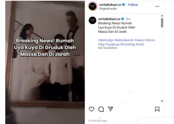 Rumah Uya Kuya dijarah masa/tangkapan layar Instagram