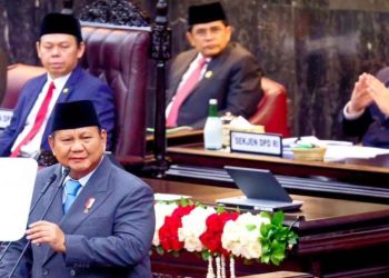 Presiden RI Prabowo Subianto menyampaikan pidato pendahuluan RUU APBN 2026 dan Nota Keuangandalam Sidang Bersama DPR-DPD RI 2025 di Gedung Nusantara, Kompleks Parlemen, Senayan, Jakarta, Jumat (15/8/2025)/Instagram @dpr_ri