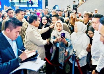 Presiden Prabowo Subianto mengunjungi sejumlah pameran inovasi teknologi unggulan nasional di Sasana Budaya Ganesha (Sabuga), Institut Teknologi Bandung (ITB), Provinsi Jawa Barat, pada Kamis, 7 Agustus 2025.