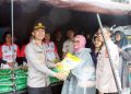 Kapolres Garut pimpin Gerakan Pangan Murah serentak Polri, Kamis (14/8/2025) di Lapang Apel Polres Garut, Jawa Barat