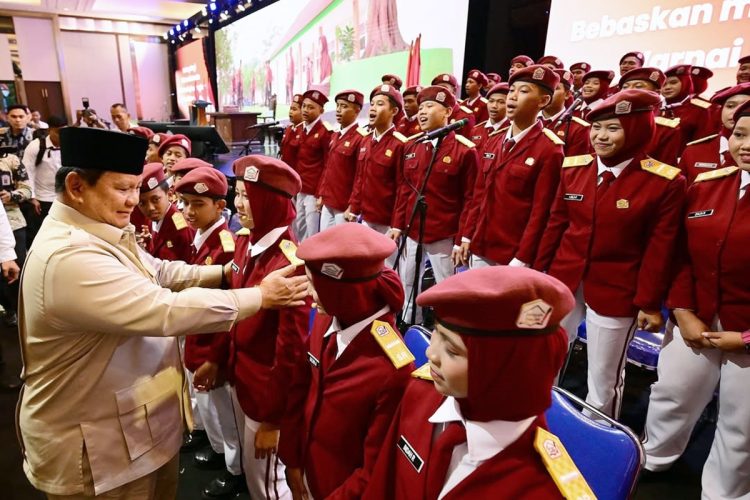 Presiden Prabowo hadir memberikan arahan di Sekolah Rakyat di JIExpo