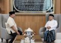 Presiden Prabowo Subianto menyambangi kediaman Wakil Presiden ke-13 Republik Indonesia, K.H. Ma’ruf Amin, di Depok, Jawa Barat, pada Minggu, 24 Agustus 2025.