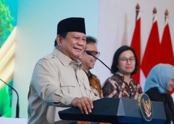 Presiden Prabowo Subianto memberikan sambutan dalam acara peresmian Gedung Layanan Terpadu dan Institut Neurosains Nasional di Rumah Sakit Pusat Otak Nasional (RSPON) Mahar Mardjono, Jakarta, Selasa (26/08/2025).