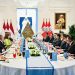 Presiden RI, Prabowo Subianto dan Presiden Republik Peru, Dina Ercilia Boluarte Zegarra, menggelar pertemuan working lunch bersama delegasi masing-masing negara di Istana Merdeka, Jakarta, pada Senin, 11 Agustus 2025