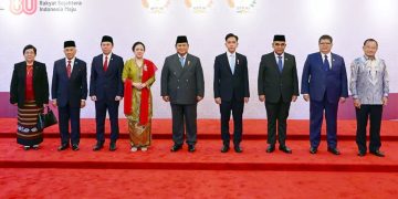 Presiden Prabowo usai Pidato Kenegaraan perdana pada Sidang Tahunan MPR RI, DPR RI dan DPD RI di di Kompleks Parlemen, Jakarta, Jumat (15/8/2025).