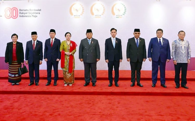 Presiden Prabowo usai Pidato Kenegaraan perdana pada Sidang Tahunan MPR RI, DPR RI dan DPD RI di di Kompleks Parlemen, Jakarta, Jumat (15/8/2025).