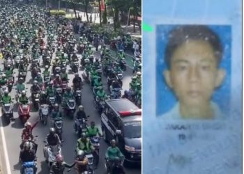 Ribuan Ojol mengantarkan jenazah Affan Kurniawan ke pemakaman di TPU Karet Bivak, Jakarta Pusat, Jumat (29/8/2025)/Kolase Kabariku/TS