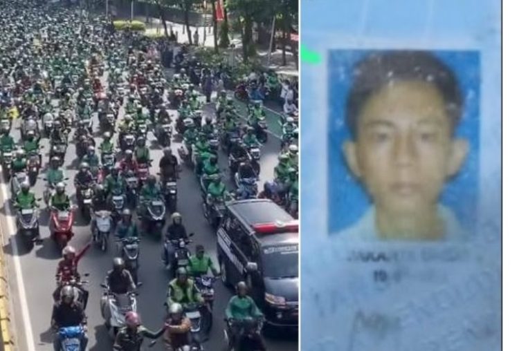 Ribuan Ojol mengantarkan jenazah Affan Kurniawan ke pemakaman di TPU Karet Bivak, Jakarta Pusat, Jumat (29/8/2025)/Kolase Kabariku/TS