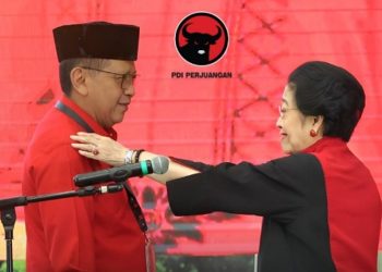 Megawati Soekarnoputri melantik Hasto Kristiyanto kembali jadi Sekjen PDI Perjuangan/Instagram @pdiperjuangan