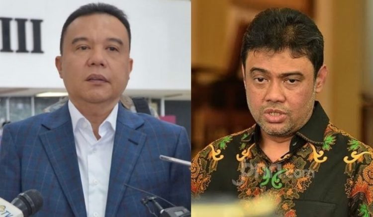 Wakil Ketua DPR RI Sufmi Dasco Ahmad dan Ketua KSPI Said Iqbal memberikan penjelasan soal demo buruh tanggal 28 Agustus yang mengusung tema besar Hostum/Kolase Kabariku/TS