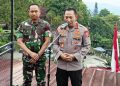 Panglima TNI Agus Subiyanto dan Kapolri Listyo Sigit Prabowo konferensi pers bersama di Resto Kopi koneng Desa Bojong koneng, Kecamatan Babakan Madang, Kabupaten Bogor, Jawa Barat, Sabtu (30/8/2025)