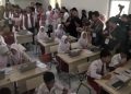 Para siswa Sekolah Rakyat tampak sangat gembira medapatkan laptop/Screenshot Antara TV