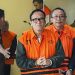 Eks Wamenaker Immanuel Ebenezer Gerungan alias Noel sesaat setelah ditetapkan tersangka bersama 10 orang lainnya dalam dugaan kasus pemerasan terkait pengurusan sertifikat K3 di Kemnaker