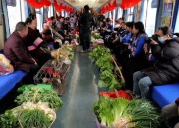 Gerbong kereta petani di Tiongkok/Think China