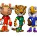 Maskot Piala Dunia 2026 yakni Maple si Rusa (Kanada), Zayu si Jaguar (Meksiko) dan Clutch si Elang (Amerika Serikat). (FIFA.com)