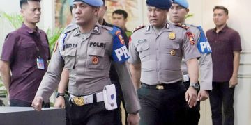 Danyon Resimen IV Korps Brimob Polri, Kompol Cosmas Kaju Gae melaksanakan sidang etik di Gedung TNCC Mabes Polri, Jakarta Selatan, Rabu (3/9/2025)