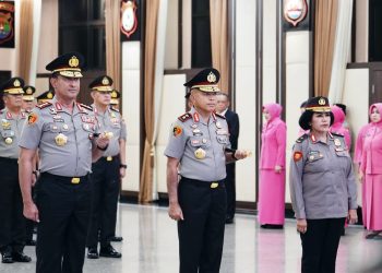 Upacara Kenaikan Pangkat 27 Pati Polri di Rupattama Mabes Polri, Jumat (12/9/2025)