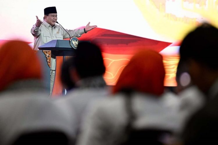 Presiden Republik Indonesia, Prabowo Subianto dalam Acara Peresmian Penutupan Musyawarah Nasional (Munas) VI Partai Keadilan Sejahtera (PKS) di Golden Ballroom, The Sultan Hotel, Jakarta. Senin (29/9/2025)