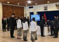 Momen pengambilan sumpah empat pemain diaspora resmi jadi WNI di KBRI Den Haag/PSSI