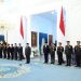 Prosesi Penganugrahan Pangkat Jenderal Kehormatan untuk Djamari Chaniago dan Ahmad Dofiri di Ruang Kredensial, Istana Merdeka, Jakarta, Rabu (17/9/2025).