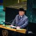 Presiden Prabowo Subianto berpidato dalam acara Konferensi Tingkat Tinggi (KTT) mengenai Palestina dan solusi dua negara di Markas PBB, New York, Amerika Serikat, Senin (22/9/2025)/Setneg