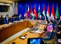Presiden Republik Indonesia, Prabowo Subianto, menghadiri Multilateral Meeting on the Middle East atas undangan Presiden Amerika Serikat, Donald Trump di Ruang Konsultasi Dewan Keamanan Perserikatan Bangsa-Bangsa (PBB), New York, pada Selasa, 23 September 2025. (Foto: BPMI Setpres)
