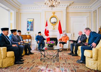 Presiden Republik Indonesia, Prabowo Subianto, melakukan pertemuan bilateral dengan Gubernur Jenderal Kanada, Mary Simon, di Rideau Hall, Ottawa, pada Rabu, 24 September 2025. (Foto: BPMI Setpres)